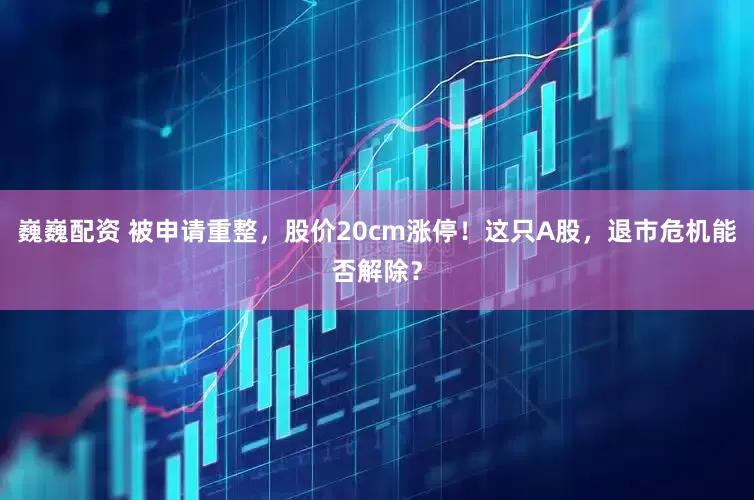 巍巍配资 被申请重整，股价20cm涨停！这只A股，退市危机能否解除？